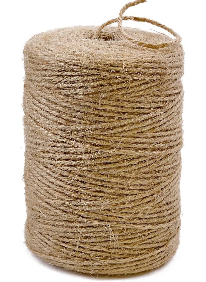 JOSQUEWNN Natural Gift Wrap Ribbons Twine Jute Twine 200m Long Twine String for Crafts Gift Wrapping Packing Gardening Crochet Knitting Macrame Decor (Brown 2mm×200m) - Image 1